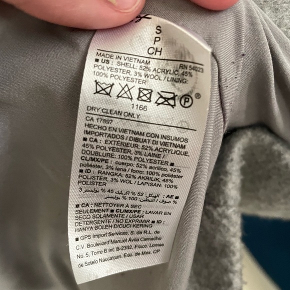 NWOT Pea Coat Old Navy Grey Gray - Picture 5 of 7